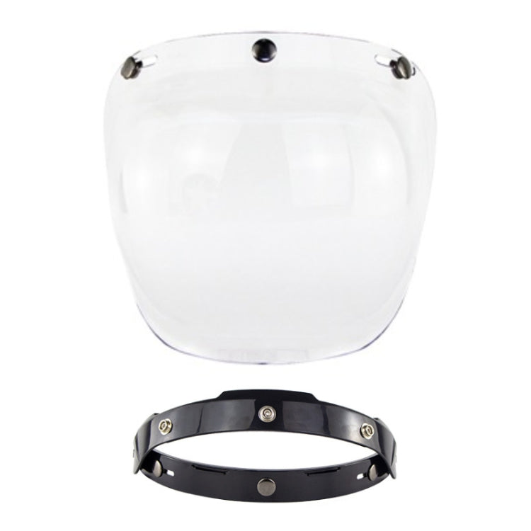 Motorcycle Helmet Three-Button Windproof Lens With Bracket(Transparent) - Helmets by PMC Jewellery | Online Shopping South Africa | PMC Jewellery | Buy Now Pay Later Mobicred