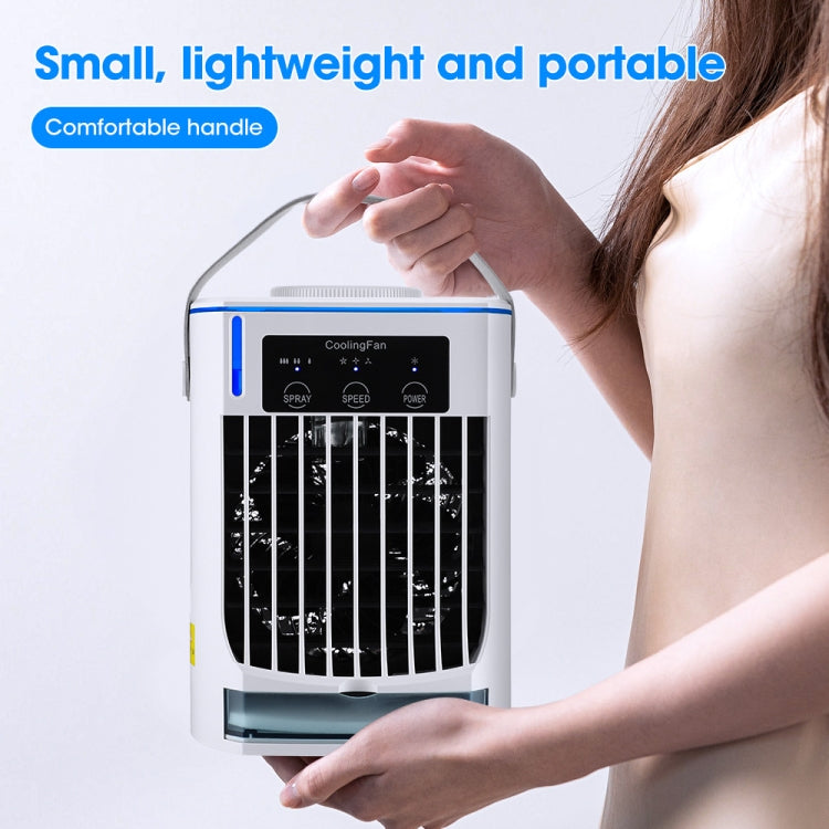 CF008 Mini Household Humidification Spray Air Cooler USB Plug-in Portable Air Conditioner Fan(White) - Electric Fans by PMC Jewellery | Online Shopping South Africa | PMC Jewellery