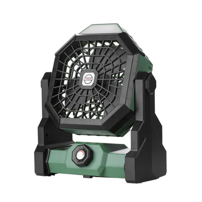 Outdoor Infinitely Variable Speed Portable Large Wind Charging Camping Lighting Fan(Black Green) - Electric Fans by PMC Jewellery | Online Shopping South Africa | PMC Jewellery | Buy Now Pay Later Mobicred