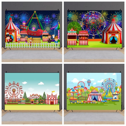 150 x 100cm Circus Amusement Park Ferris Wheel Photography Background Cloth(MDM07047) - Cartoon by PMC Jewellery | Online Shopping South Africa | PMC Jewellery