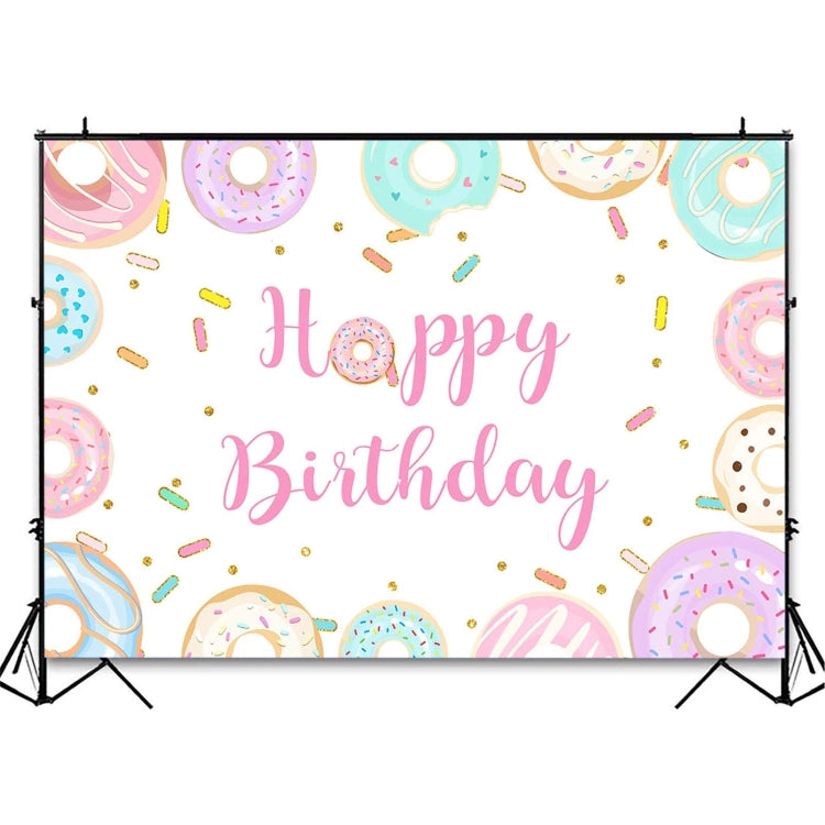 210x150cm Donut Cartoon Children Birthday Background Cloth - free shipping - PMC TechLife - Order now!
