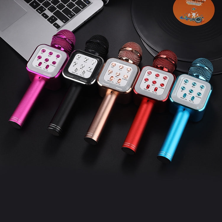 WS-1818 LED Light Flashing Microphone Self-contained Audio Bluetooth Wireless Microphone(Red) - Microphone by PMC Jewellery | Online Shopping South Africa | PMC Jewellery | Buy Now Pay Later Mobicred