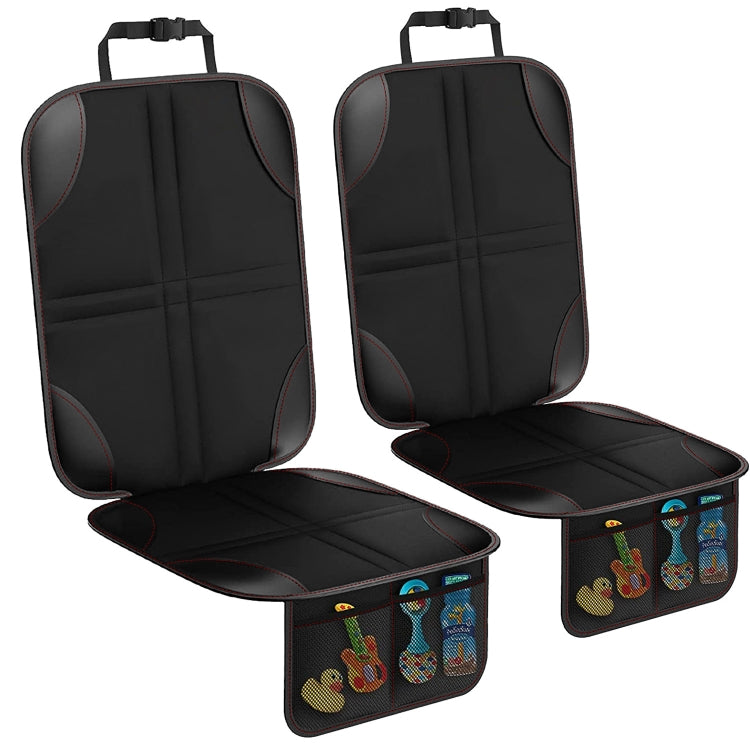 2pcs Child Car Seat Protector Non-Slip Base Material + Waterproof 600D Fabric(Black Line) - Seat Accessories by PMC Jewellery | Online Shopping South Africa | PMC Jewellery | Buy Now Pay Later Mobicred