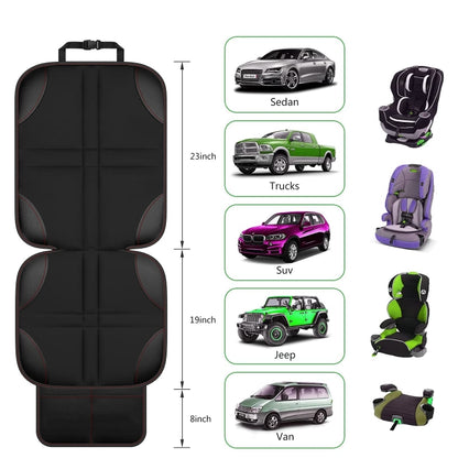 2pcs Child Car Seat Protector Non-Slip Base Material + Waterproof 600D Fabric(Black Line) - Seat Accessories by PMC Jewellery | Online Shopping South Africa | PMC Jewellery | Buy Now Pay Later Mobicred