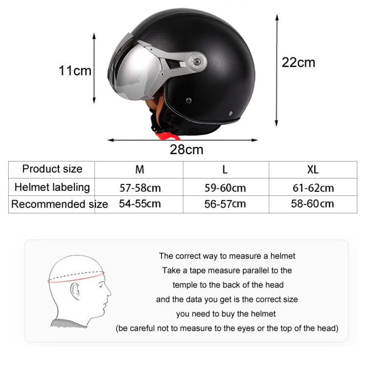 GXT Electric Vehicle Half Cover Four Seasons Retro Helmet, Size: XL(Black White) - Helmets by GXT | Online Shopping South Africa | PMC Jewellery | Buy Now Pay Later Mobicred