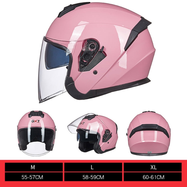 GXT Electric Vehicle Four Seasons Sun Protection & Windshield Double Lens Helmet, Size: M(Bright White) - Helmets by GXT | Online Shopping South Africa | PMC Jewellery | Buy Now Pay Later Mobicred