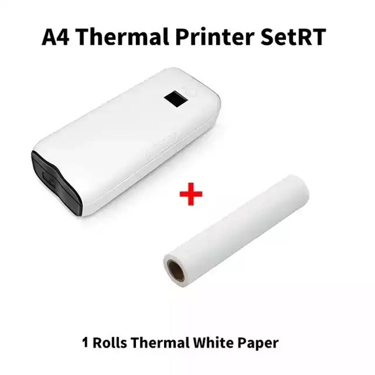 A4 Inkless Printer Home Mini Mobile Phone Bluetooth Job Thermal Printer With 50pcs Paper - Printer by PMC Jewellery | Online Shopping South Africa | PMC Jewellery | Buy Now Pay Later Mobicred