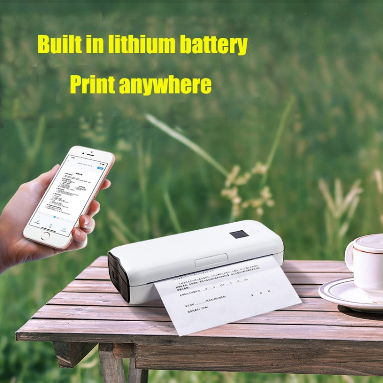 A4 Inkless Printer Home Mini Mobile Phone Bluetooth Job Thermal Printer With 50pcs Paper - Printer by PMC Jewellery | Online Shopping South Africa | PMC Jewellery | Buy Now Pay Later Mobicred