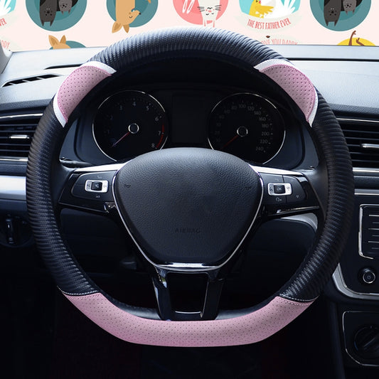 38cm Cute Rabbit Women Cartoon Car Steering Wheel Cover, Color: D  Type Black Pink - Steering Wheel Accessories by PMC Jewellery | Online Shopping South Africa | PMC Jewellery | Buy Now Pay Later Mobicred