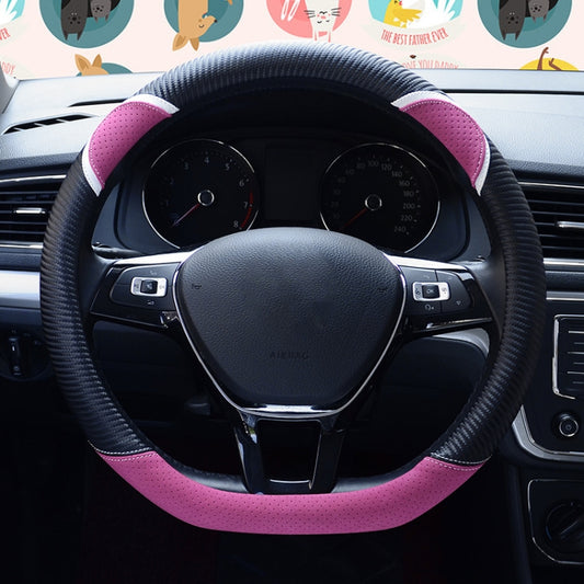 38cm Cute Rabbit Women Cartoon Car Steering Wheel Cover, Color: D Type Black Rose Red - Steering Wheel Accessories by PMC Jewellery | Online Shopping South Africa | PMC Jewellery | Buy Now Pay Later Mobicred