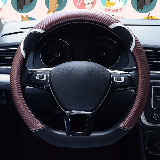 38cm Cute Rabbit Women Cartoon Car Steering Wheel Cover, Color: D Type Black Coffee - Steering Wheel Accessories by PMC Jewellery | Online Shopping South Africa | PMC Jewellery | Buy Now Pay Later Mobicred