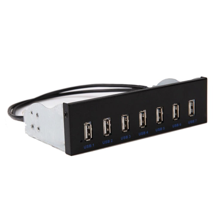 7 Port USB2.0 Optical Drive Bit Front Panel, Style: Side Plug - USB 2.0 HUB by PMC Jewellery | Online Shopping South Africa | PMC Jewellery | Buy Now Pay Later Mobicred