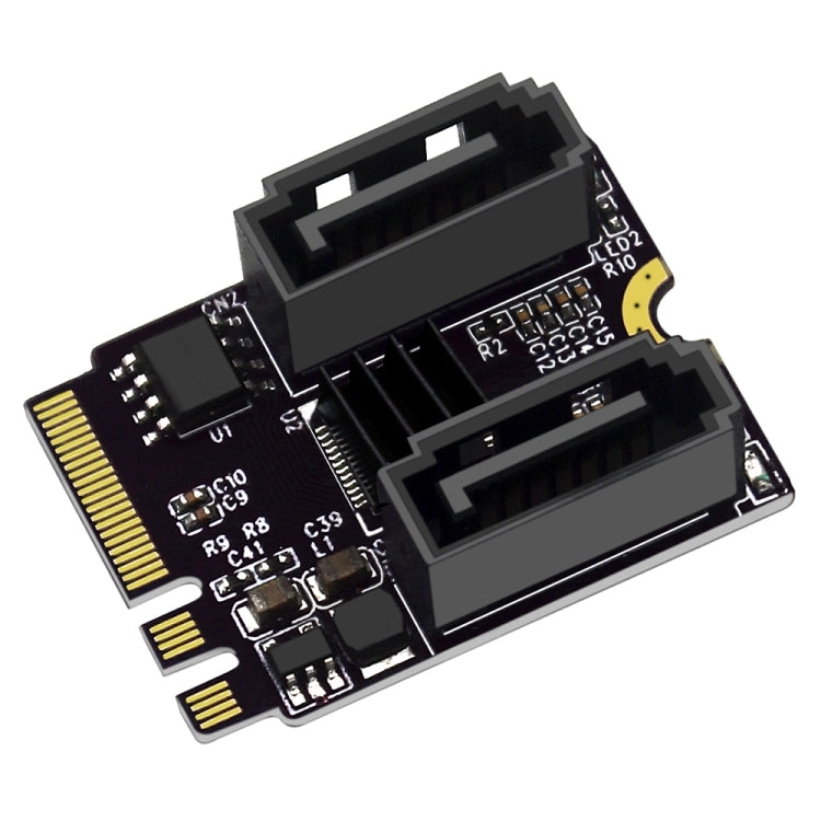 M2 to SATA3.0 Adapter Card PCI-E3.0 Card KEY A+E WiFi M.2 to SATA JMB582 Chip(Black) - Card Adapter by PMC Jewellery | Online Shopping South Africa | PMC Jewellery | Buy Now Pay Later Mobicred