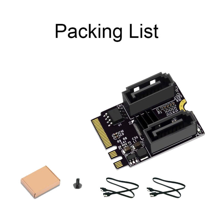 M2 to SATA3.0 Adapter Card PCI-E3.0 Card KEY A+E WiFi M.2 to SATA JMB582 Chip(Black) - Card Adapter by PMC Jewellery | Online Shopping South Africa | PMC Jewellery | Buy Now Pay Later Mobicred