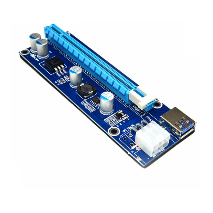 PCE164P-N03 VER006C Mini PCI-E 1X To 16X Riser For Laptop External Image Card, Spec: Blue Board 6pin - Add-on Cards by PMC Jewellery | Online Shopping South Africa | PMC Jewellery