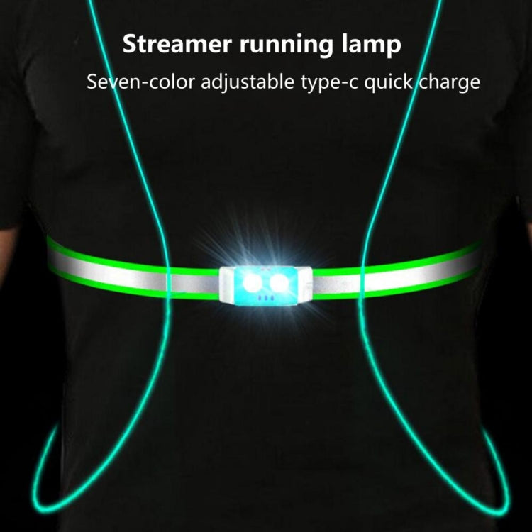 USB Rechargeable Running Light Strap Chest Light(Blue) - Reflective Material by PMC Jewellery | Online Shopping South Africa | PMC Jewellery | Buy Now Pay Later Mobicred