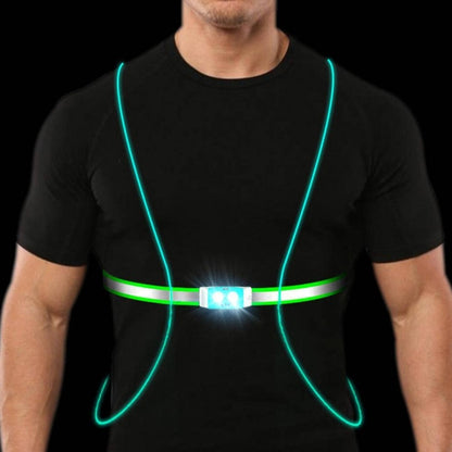 USB Rechargeable Running Light Strap Chest Light(Dark Blue) - Reflective Material by PMC Jewellery | Online Shopping South Africa | PMC Jewellery | Buy Now Pay Later Mobicred