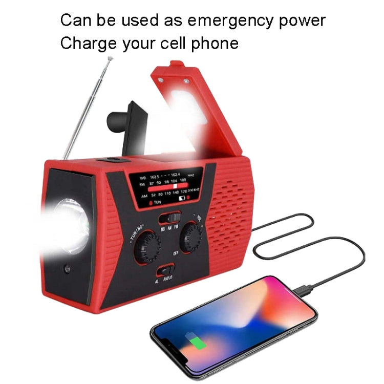 AM/FM/NoAA 2000mAh Emergency Radio Portable Hand Crank Solar Powered Radio(Orange) - Radio Player by PMC Jewellery | Online Shopping South Africa | PMC Jewellery | Buy Now Pay Later Mobicred