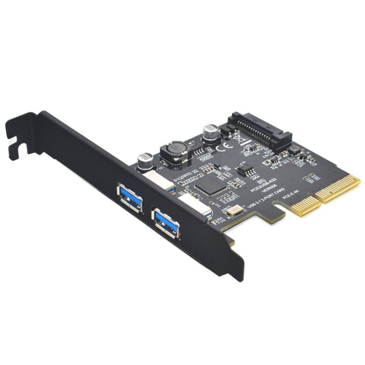 USB3.2 Expansion Card GEN2 Type-A Port ASMedia ASM3142 Transfer 10Gbps(Black) - Card Adapter by PMC Jewellery | Online Shopping South Africa | PMC Jewellery | Buy Now Pay Later Mobicred