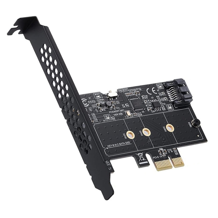 PCI-E to SATA3.0+M2 NGFF Expansion Card 6G Hard Disk Transfer Card(Black) - Add-on Cards by PMC Jewellery | Online Shopping South Africa | PMC Jewellery | Buy Now Pay Later Mobicred