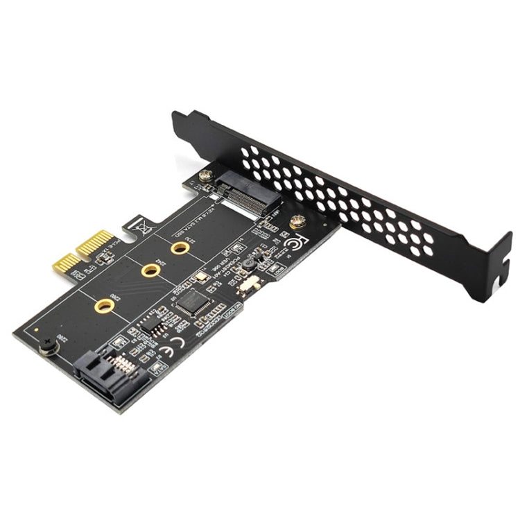 PCI-E to SATA3.0+M2 NGFF Expansion Card 6G Hard Disk Transfer Card(Black) - Add-on Cards by PMC Jewellery | Online Shopping South Africa | PMC Jewellery | Buy Now Pay Later Mobicred