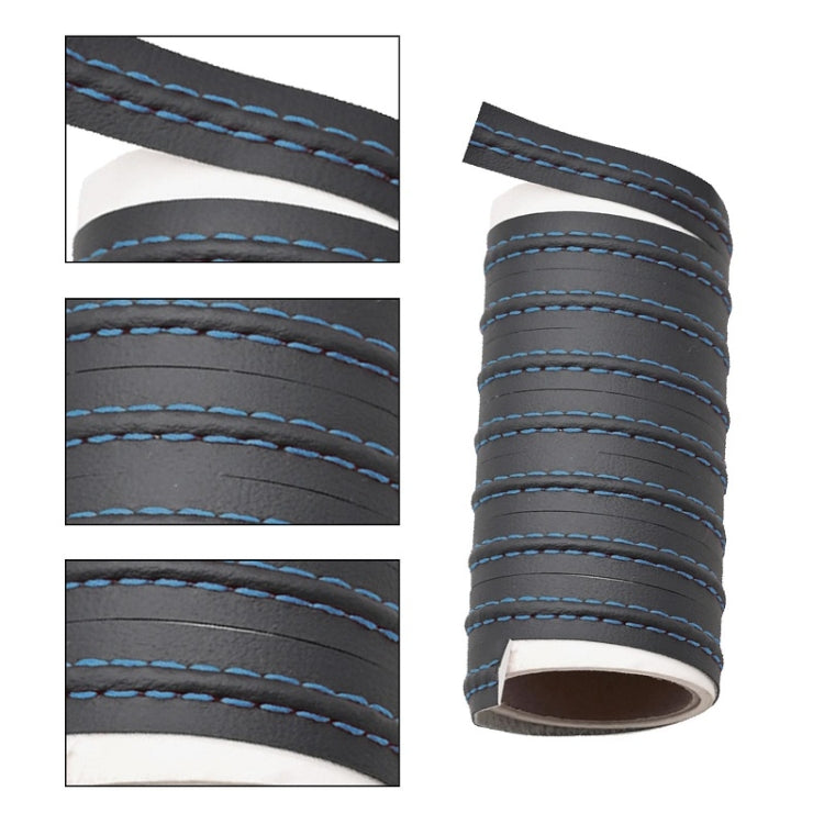 8m Car Center Console Interior Modification Leather Gap Strip(Black Blue) - Car Interior Mouldings by PMC Jewellery | Online Shopping South Africa | PMC Jewellery | Buy Now Pay Later Mobicred