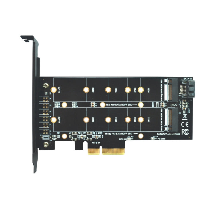 M.2 PCIe SSD Adapter Card PCIE 4x to M.2 Key M B Dual Interface Card - Add-on Cards by PMC Jewellery | Online Shopping South Africa | PMC Jewellery | Buy Now Pay Later Mobicred