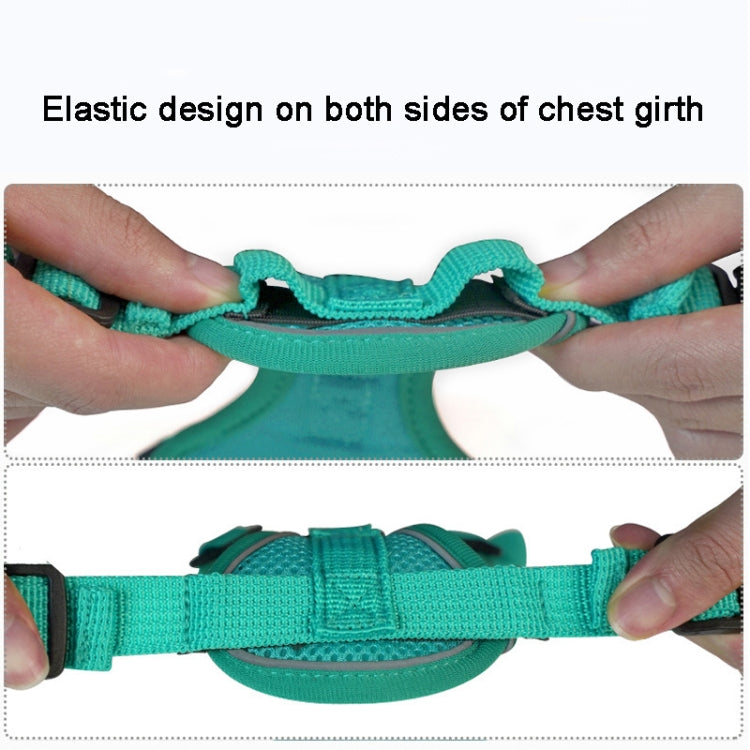 Pet Vest Harness + Traction Rope Set Reflective Breathable Dog Cat Harness, Size: S(Gray) - Leashes by PMC TechLife | Online Shopping South Africa | PMC TechLife