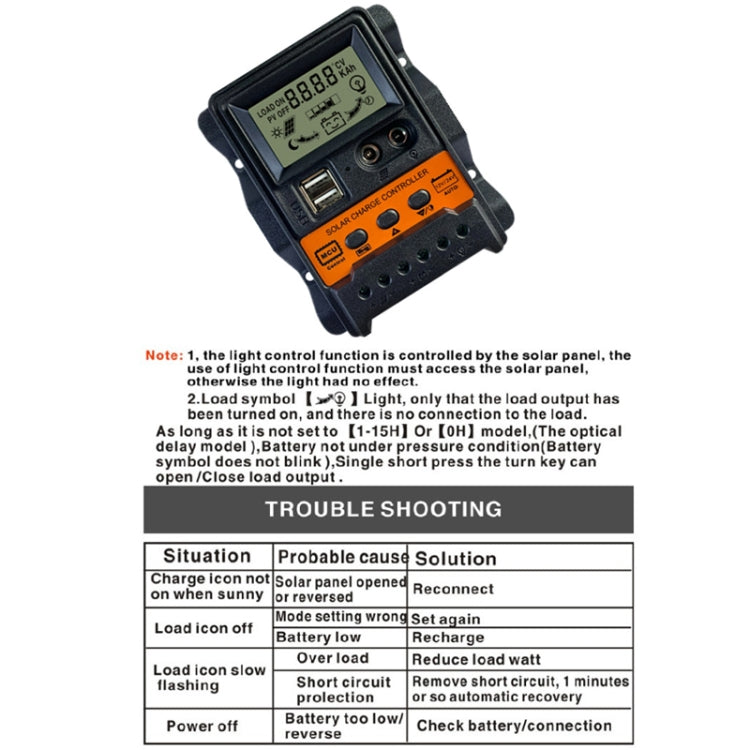 Dual DC Current 12V/24V Solar Controller LCD PWM Photovoltaic Power Generation Controller(20A) - Others by PMC TechLife | Online Shopping South Africa | PMC TechLife | Buy Now Pay Later Mobicred