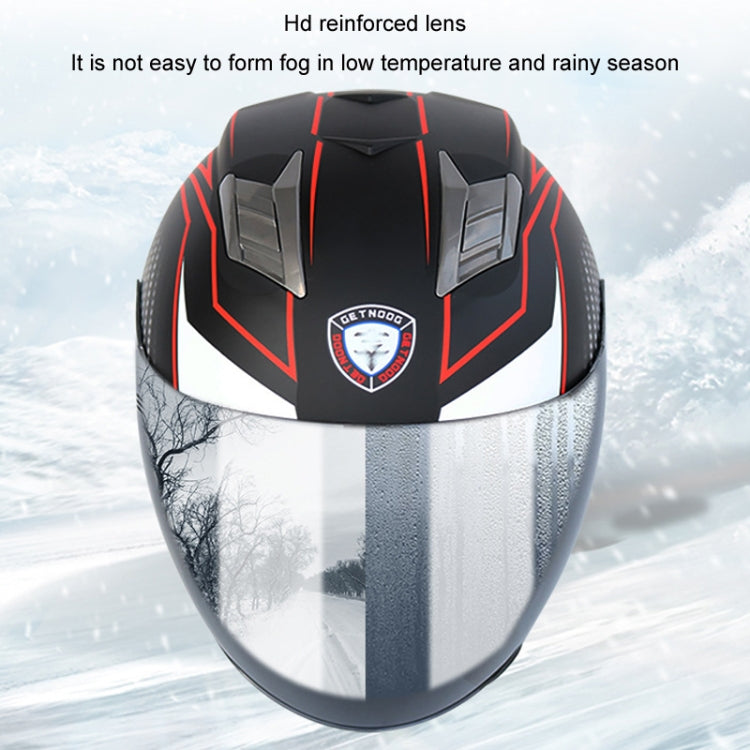 KUQIBAO Motorcycle Smart Bluetooth Sun Protection Double Lens Safety Helmet, Size: L(Matte Black Phantom Fiber+Black Tail) - Helmets by KUQIBAO | Online Shopping South Africa | PMC Jewellery | Buy Now Pay Later Mobicred