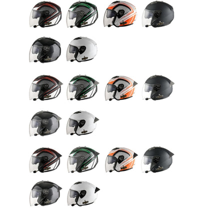 KUQIBAO Motorcycle Smart Bluetooth Sun Protection Double Lens Safety Helmet, Size: M(Bright Black Phantom Fiber+Black Tail) - Helmets by KUQIBAO | Online Shopping South Africa | PMC Jewellery | Buy Now Pay Later Mobicred