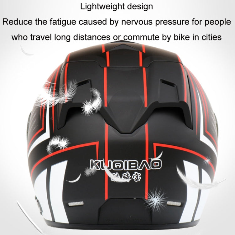 KUQIBAO Motorcycle Smart Bluetooth Sun Protection Double Lens Safety Helmet, Size: XXL(Glossy Black Phantom Fiber) - Helmets by KUQIBAO | Online Shopping South Africa | PMC Jewellery | Buy Now Pay Later Mobicred