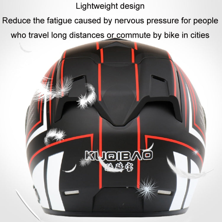 KUQIBAO Motorcycle Smart Bluetooth Sun Protection Double Lens Safety Helmet, Size: M(White+Gray Tail) - Helmets by KUQIBAO | Online Shopping South Africa | PMC Jewellery | Buy Now Pay Later Mobicred
