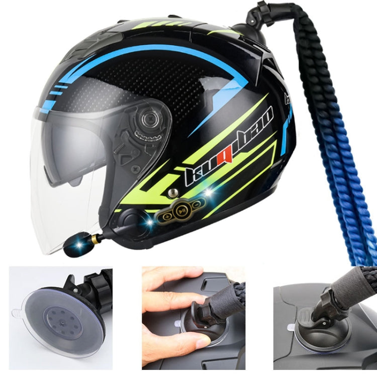 KUQIBAO Motorcycle Bluetooth Headset Double Lens Helmet With Braid, Size: L(Bright Black) - Helmets by KUQIBAO | Online Shopping South Africa | PMC Jewellery | Buy Now Pay Later Mobicred