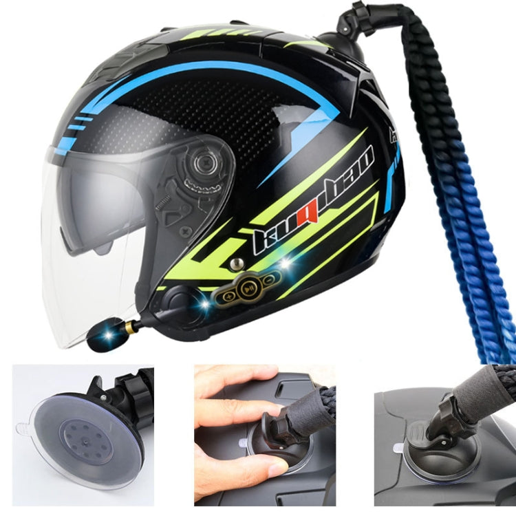 KUQIBAO Motorcycle Bluetooth Headset Double Lens Helmet With Braid, Size: M(Bright Black Phantom Fiber) - Helmets by KUQIBAO | Online Shopping South Africa | PMC Jewellery | Buy Now Pay Later Mobicred