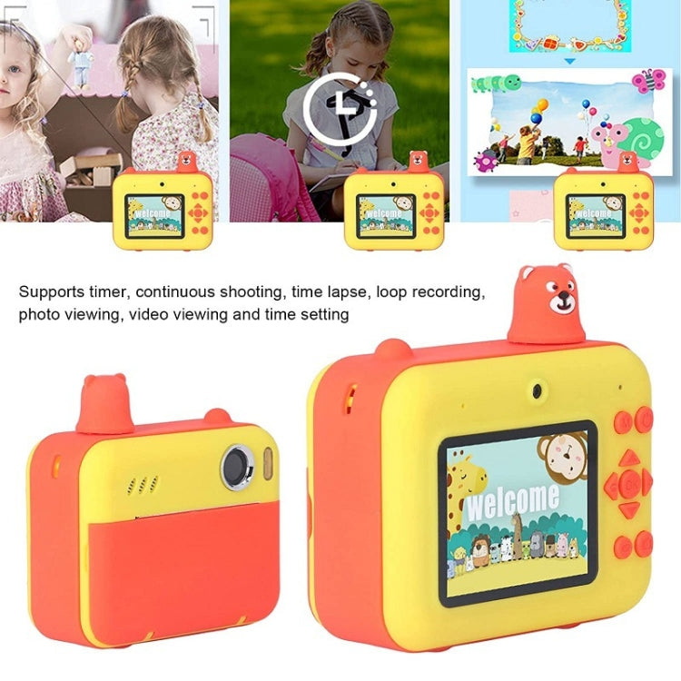 IPS 2.36 inch LED HD Display 1080P Childrens Camera Thermal Printing Instant Camera(Yellow) - Children Cameras by PMC Jewellery | Online Shopping South Africa | PMC Jewellery | Buy Now Pay Later Mobicred