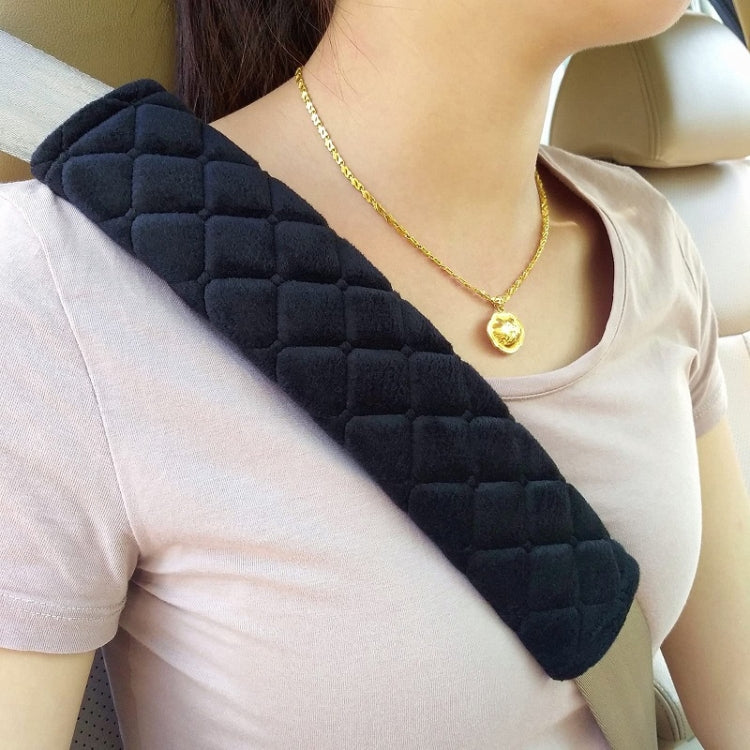 Car Seat Belt Protector Soft Extended Shoulder Pads, Color: Rose Red Square - Seat Belts & Padding by PMC TechLife | Online Shopping South Africa | PMC TechLife | Buy Now Pay Later Mobicred
