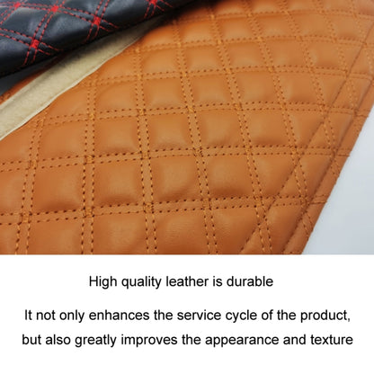 Rhombus Leather Seat Belt Shoulder Protector Pads, Color: Black Leather Red Line - Seat Belts & Padding by PMC Jewellery | Online Shopping South Africa | PMC Jewellery | Buy Now Pay Later Mobicred