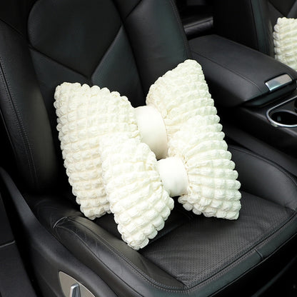 Car Seat Breathable And Comfortable Puff Pillow Upholstery, Color: Headrest Beige - Seat Accessories by PMC Jewellery | Online Shopping South Africa | PMC Jewellery | Buy Now Pay Later Mobicred