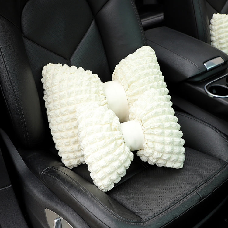 Car Seat Breathable And Comfortable Puff Pillow Upholstery, Color: Lumbar Pillow Beige - Seat Accessories by PMC Jewellery | Online Shopping South Africa | PMC Jewellery | Buy Now Pay Later Mobicred