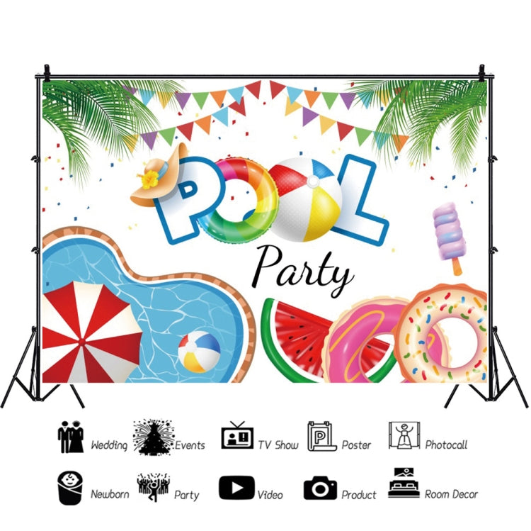 80x120cm Summer Pool Party Decoration Backdrop Swimming Ring Photography Background Cloth(12900866) - Other by PMC Jewellery | Online Shopping South Africa | PMC Jewellery