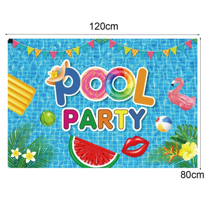 80x120cm Summer Pool Party Decoration Backdrop Swimming Ring Photography Background Cloth(12900866) - Other by PMC Jewellery | Online Shopping South Africa | PMC Jewellery