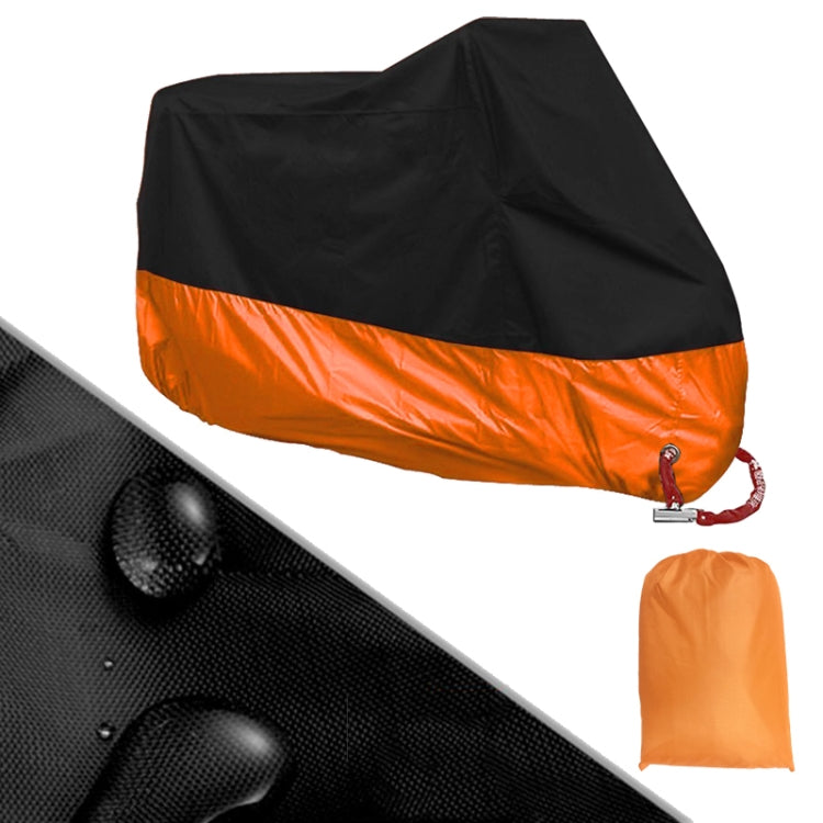 190T Motorcycle Rain Covers Dustproof Rain UV Resistant Dust Prevention Covers, Size: M(Black and Orange) - Protective Gear by PMC Jewellery | Online Shopping South Africa | PMC Jewellery | Buy Now Pay Later Mobicred