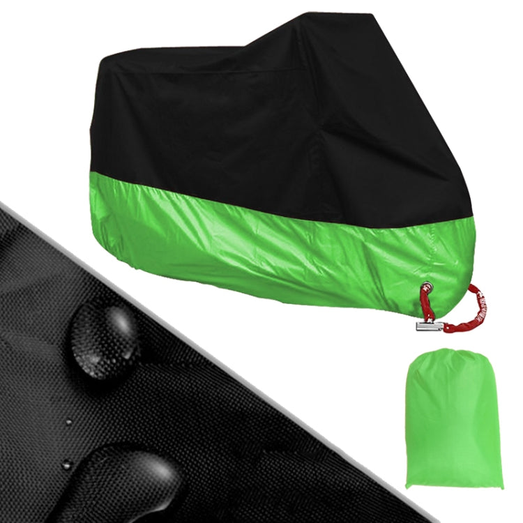 190T Motorcycle Rain Covers Dustproof Rain UV Resistant Dust Prevention Covers, Size: XL(Black and Green) - Protective Gear by PMC Jewellery | Online Shopping South Africa | PMC Jewellery | Buy Now Pay Later Mobicred