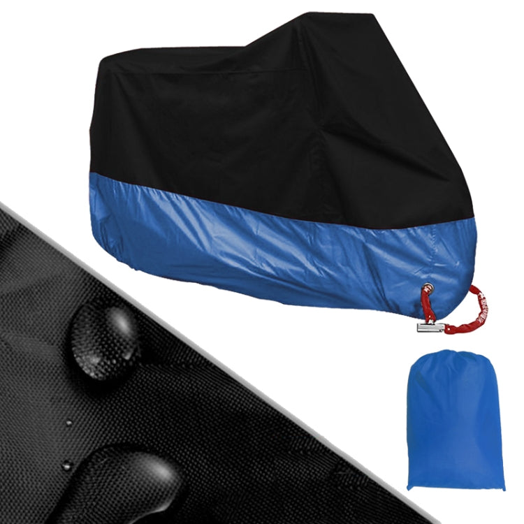 190T Motorcycle Rain Covers Dustproof Rain UV Resistant Dust Prevention Covers, Size: XXL(Black and Dark Blue) - Protective Gear by PMC Jewellery | Online Shopping South Africa | PMC Jewellery | Buy Now Pay Later Mobicred