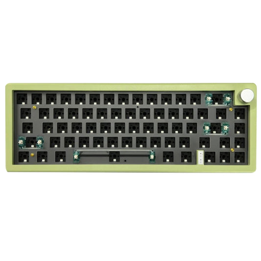 67 Keys Three-mode Customized DIY With Knob Mechanical Keyboard Kit Supports Hot Plug RGB Backlight, Color: Green - Other by PMC Jewellery | Online Shopping South Africa | PMC Jewellery | Buy Now Pay Later Mobicred