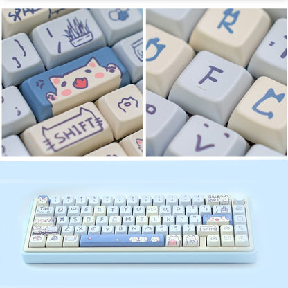 148 Keys MDA Height 5-sided Heat Rise PBT Mechanical Keyboard Keycaps(Blue) - Silicone / Sticker by PMC Jewellery | Online Shopping South Africa | PMC Jewellery | Buy Now Pay Later Mobicred