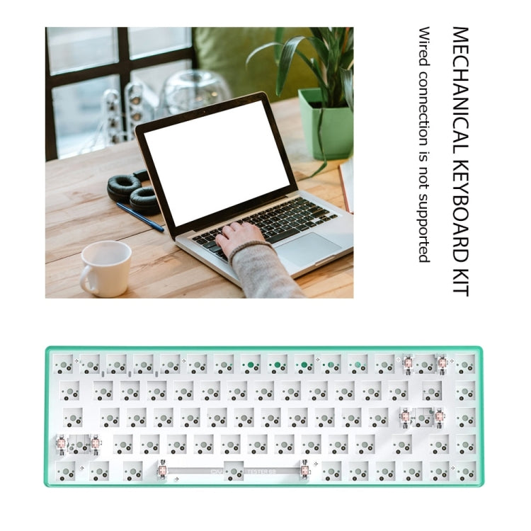 Dual-mode Bluetooth/Wireless Customized Hot Swap Mechanical Keyboard Kit + Red Shaft, Color: Green - Other by PMC Jewellery | Online Shopping South Africa | PMC Jewellery | Buy Now Pay Later Mobicred