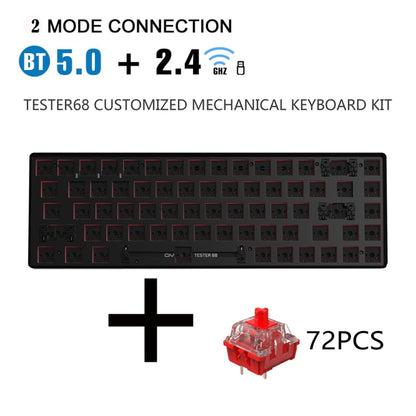 Dual-mode Bluetooth/Wireless Customized Hot Swap Mechanical Keyboard Kit + Red Shaft, Color: White - Other by PMC Jewellery | Online Shopping South Africa | PMC Jewellery | Buy Now Pay Later Mobicred