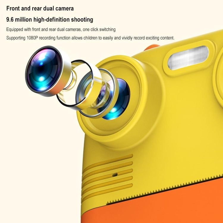 1080P Instant Print Camera 2.8-inch IPS Screen Front and Rear Dual Lens Kids Camera, Spec: Yellow+32G Card - Children Cameras by PMC Jewellery | Online Shopping South Africa | PMC Jewellery | Buy Now Pay Later Mobicred